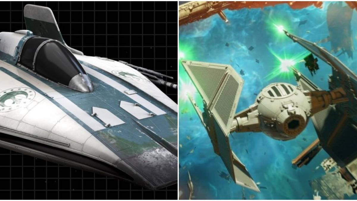 Star Wars Squadrons A Wing TIE Interceptor Collage