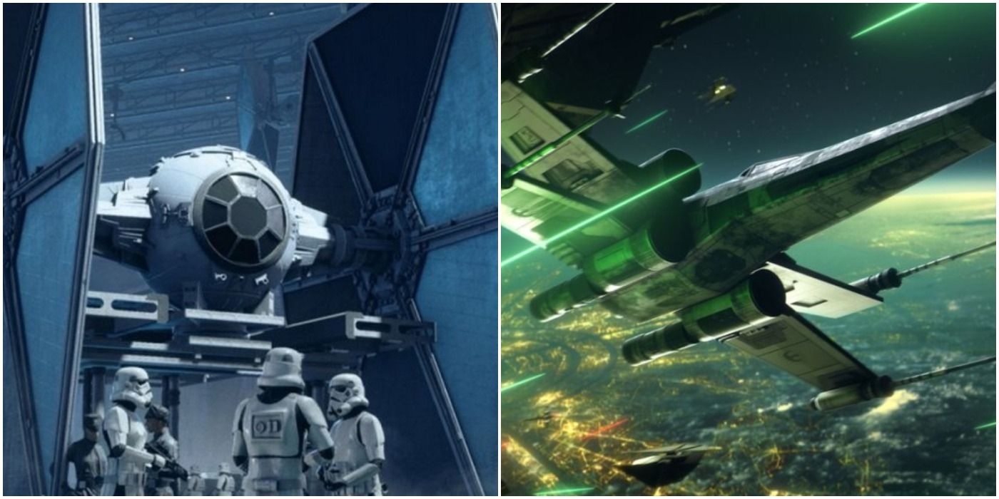 Star Wars Squadrons Collage X Wing And TIE Fighter