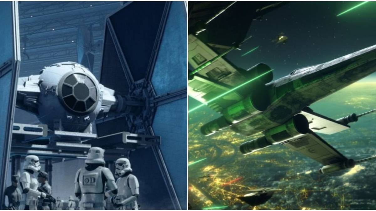 Star Wars Squadrons Collage X Wing And TIE Fighter