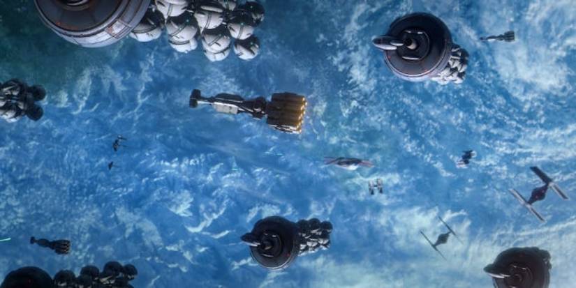 Star Wars Squadrons Fuel Depot TIE Fighters