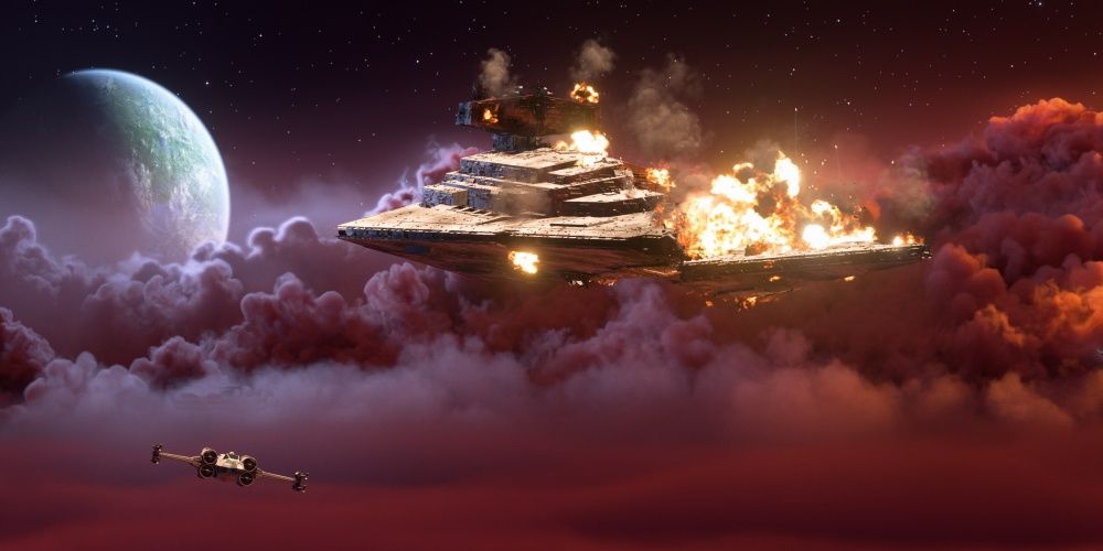 Star Wars Squadrons Star Destroyer Explodes X Wing