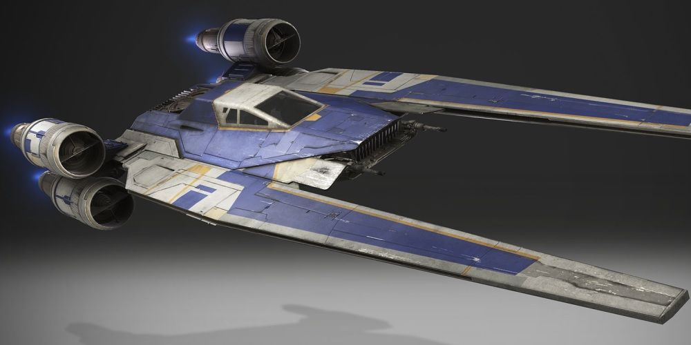 Star Wars Squadrons U Wing Grey Background