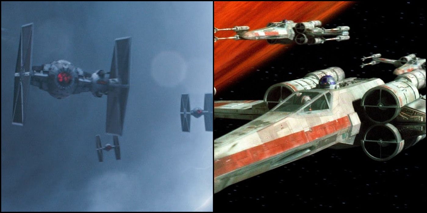 Tie fighters and X-Wings.