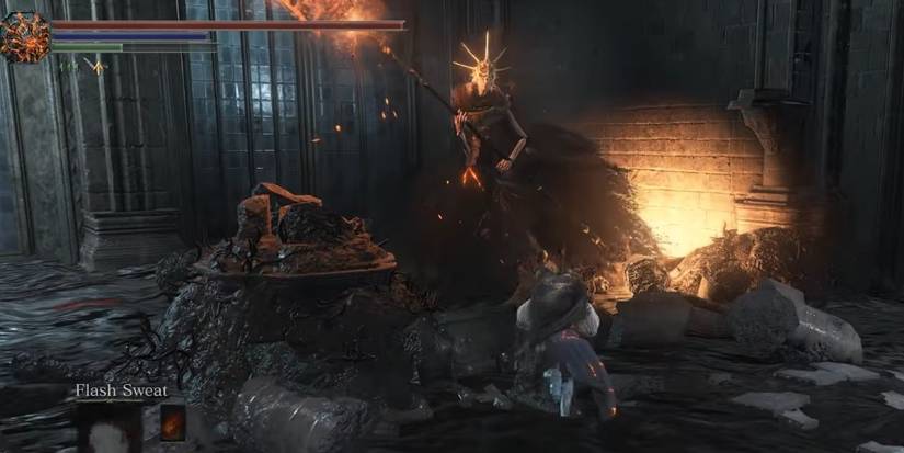 Ashen One closing the distance to Aldrich