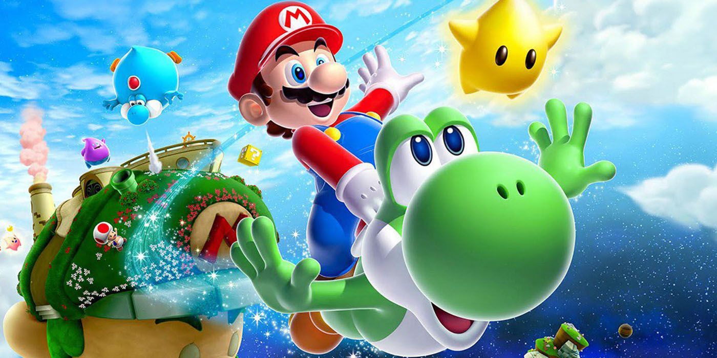 Рекламное искусство Йоши и Марио Super Mario Galaxy 2