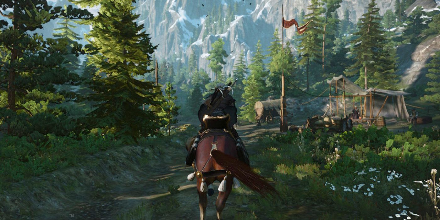 Switch Geralt roaming a forest - Witcher 3 Switch vs PC