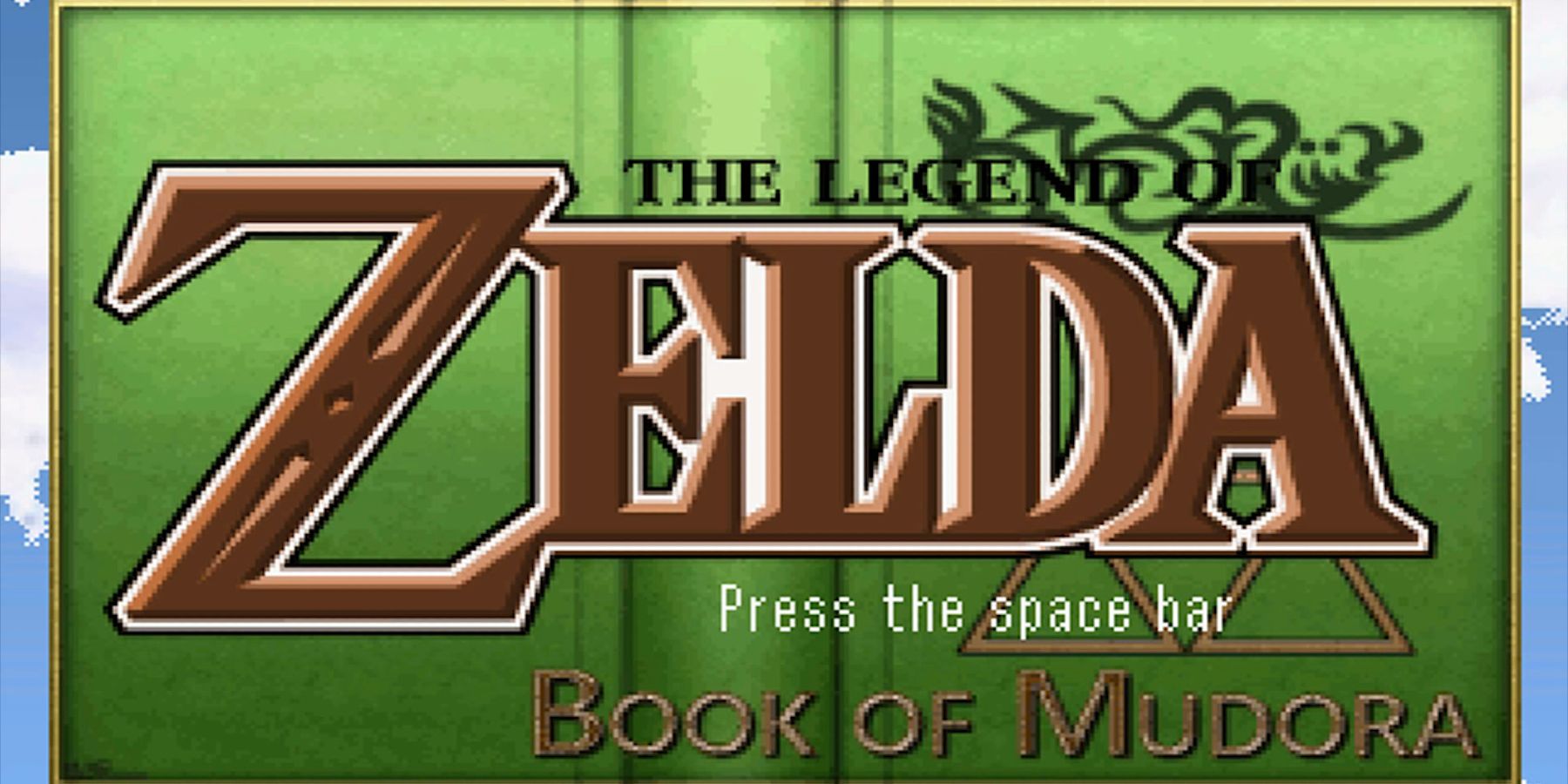 The Legend Of Zelda Book Of Mudora Title Screen