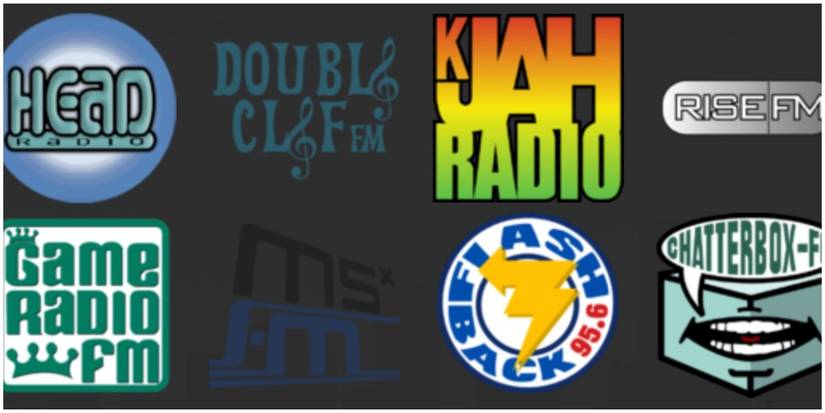 A few of the different radio stations the player could listen to in GTA 3