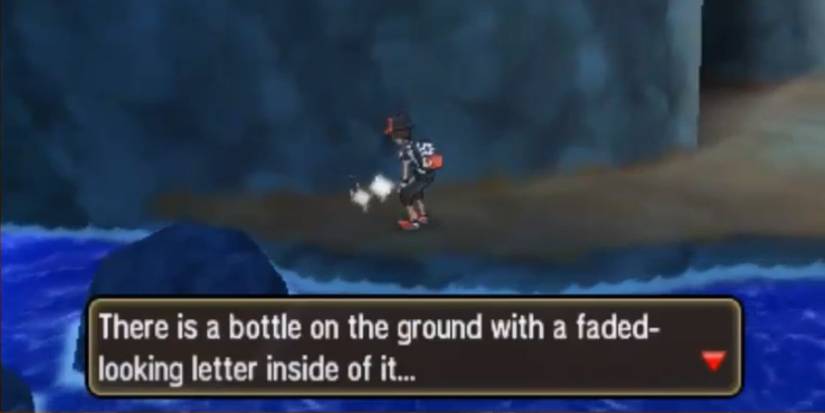 Hidden message in a bottle in Ultra Sun and Ultra Moon