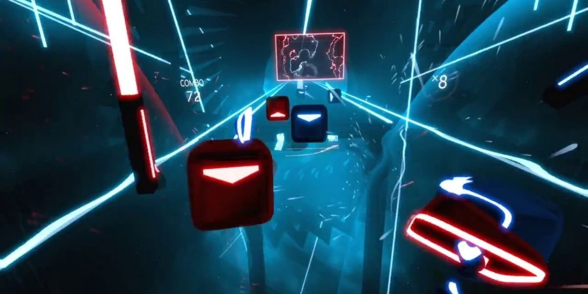 Beat Saber brings lightsabers to VR along with Rhythm.