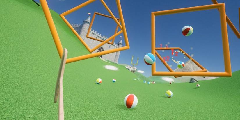 Relax and play games in Beach Ball Valley