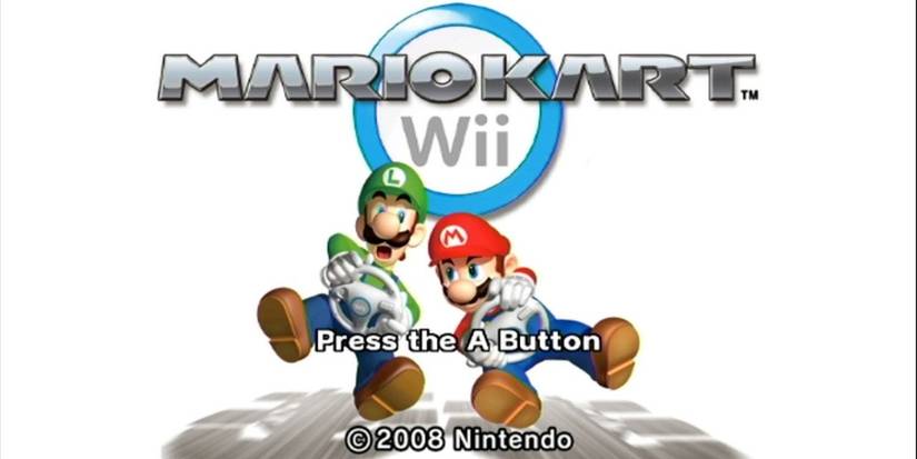 Mario Kart Wii start-up menu