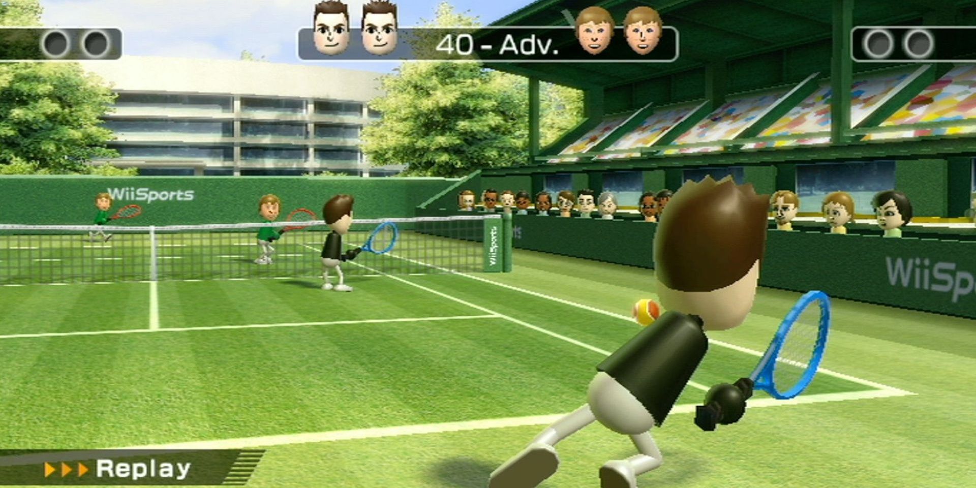 Wii Sports tennis gameplay