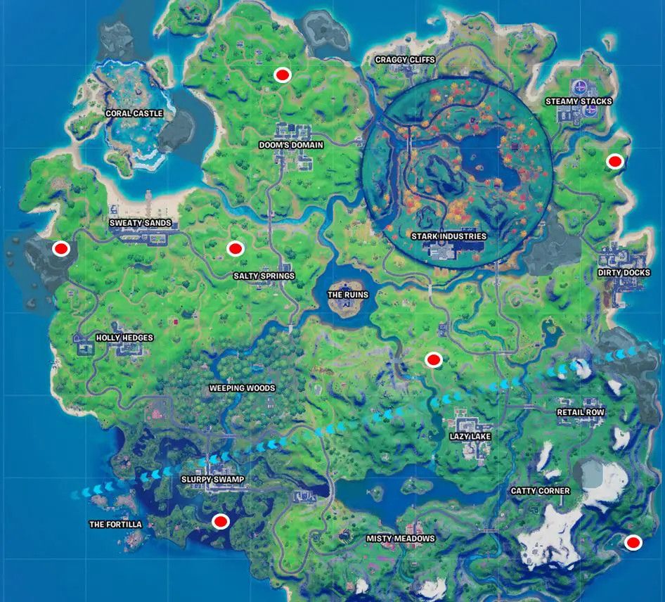 Witch Shack map locations For Fortnitemares