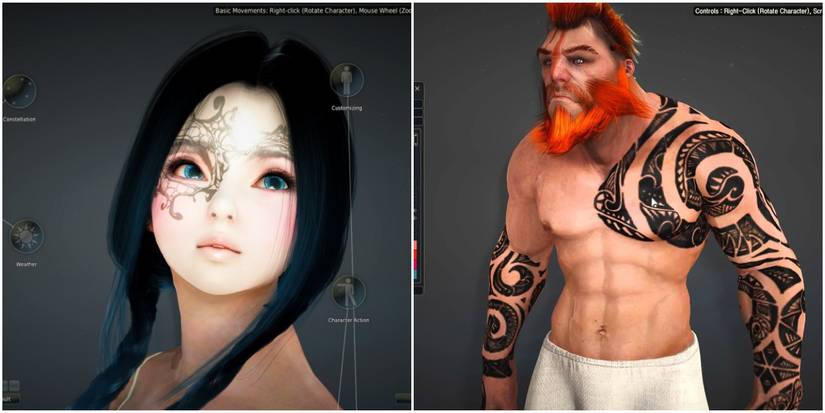 Black Desert Online Face Arm Tattoo Customization