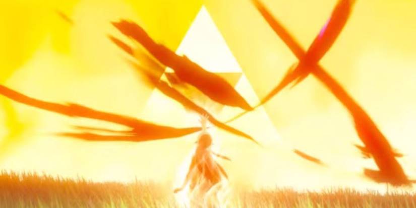 Legend Of Zelda Breath Of The Wild Triforce Flaming Hyrule