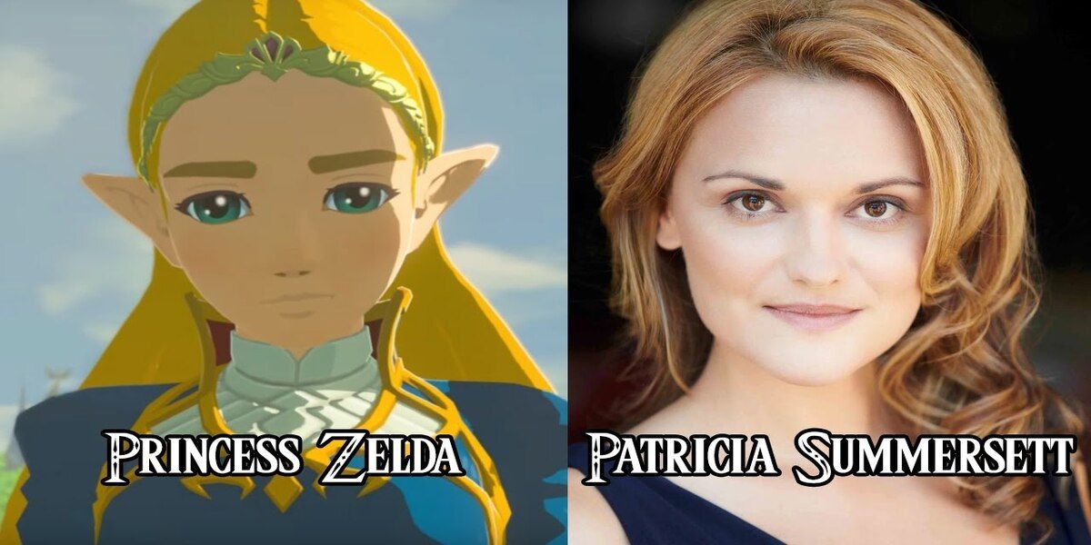 Zelda and her voice actor from Breath of the Wild
