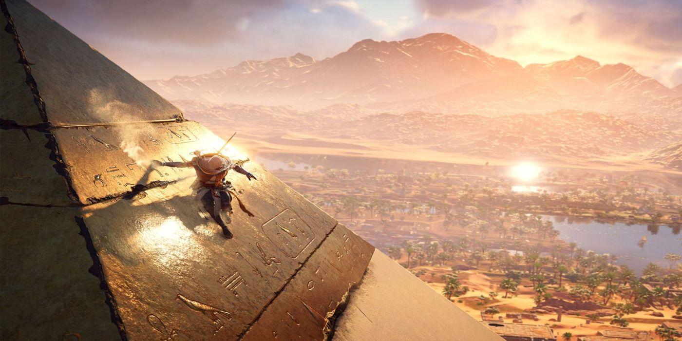 assassin's creed origins climbing pyramid