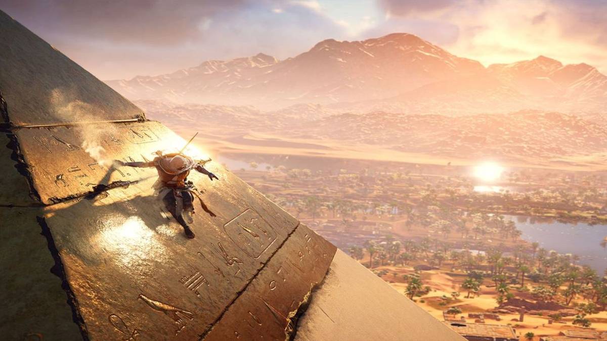 assassin's creed origins climbing pyramid