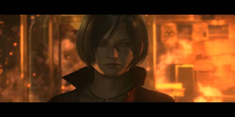 Ada walking away from destroyed lab in in Resident Evil 6