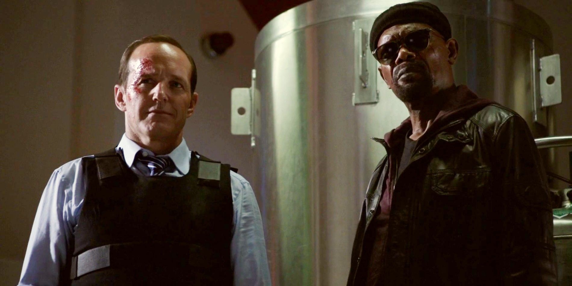 phil coulson alongside nick fury in agents of shield season 1