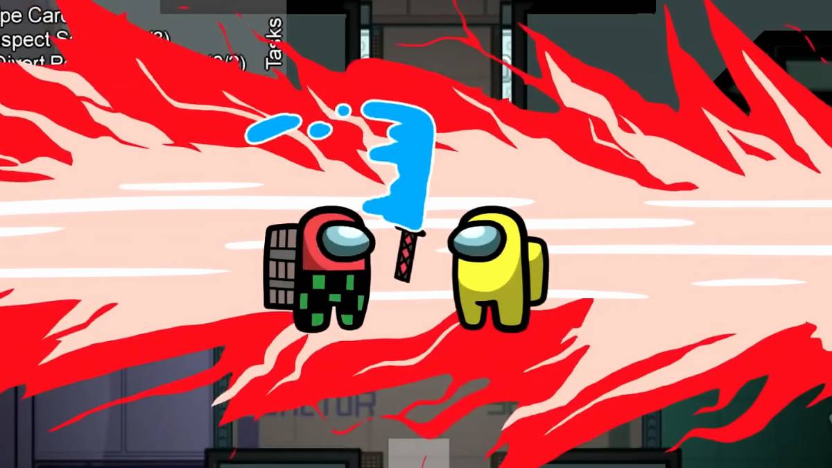 YouTuber Landonardo animated kill moves for Among Us inspired by anime.