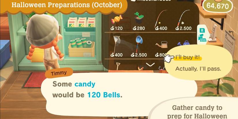 animal crossing new horizons buying candy from the nooklings