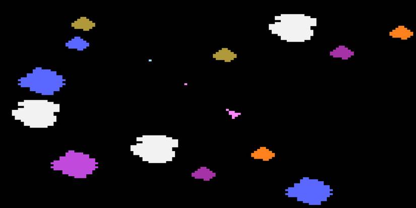Asteroids gameplay on the Atari 2600