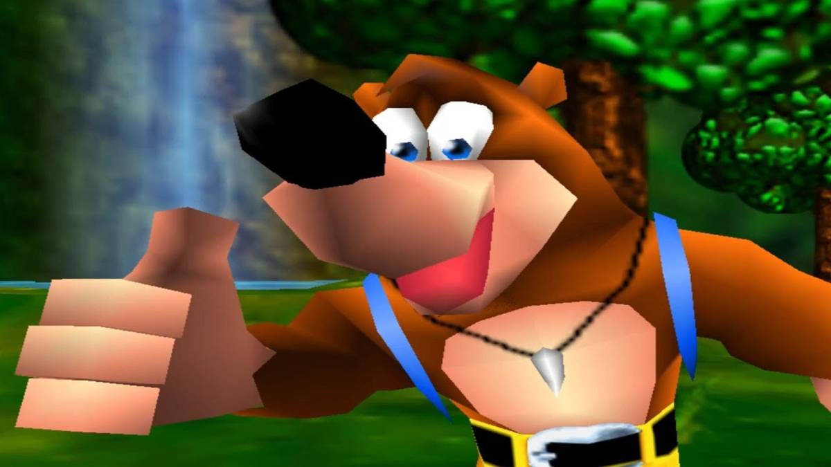 Banjo from Banjo Kazooie giving a thumbs up