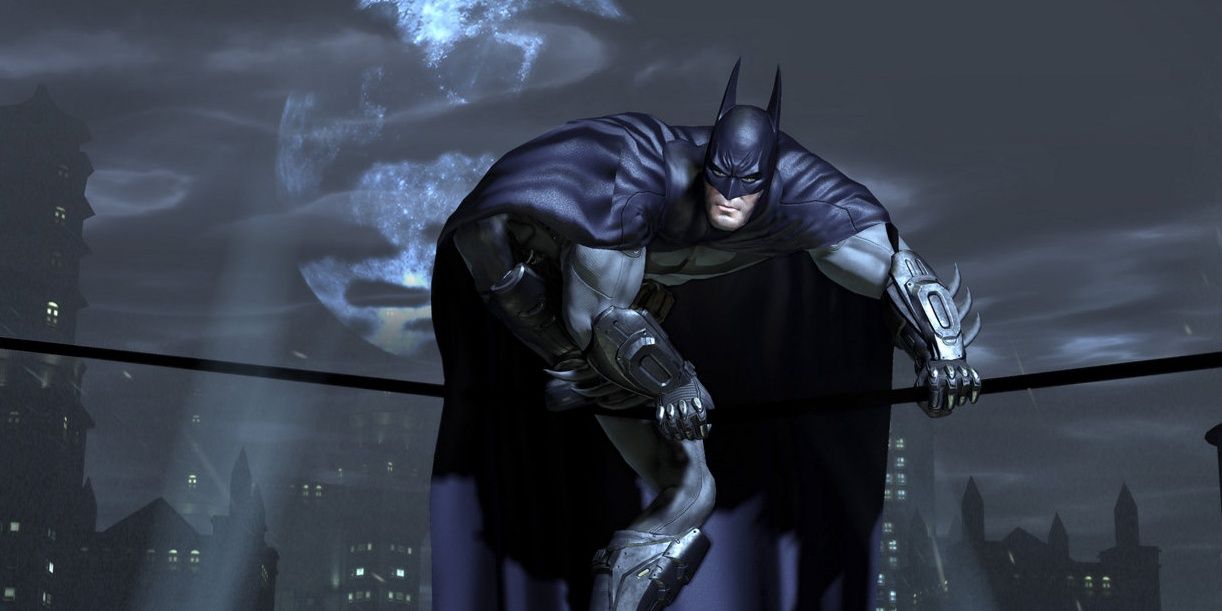 batman dangling on a hangwire