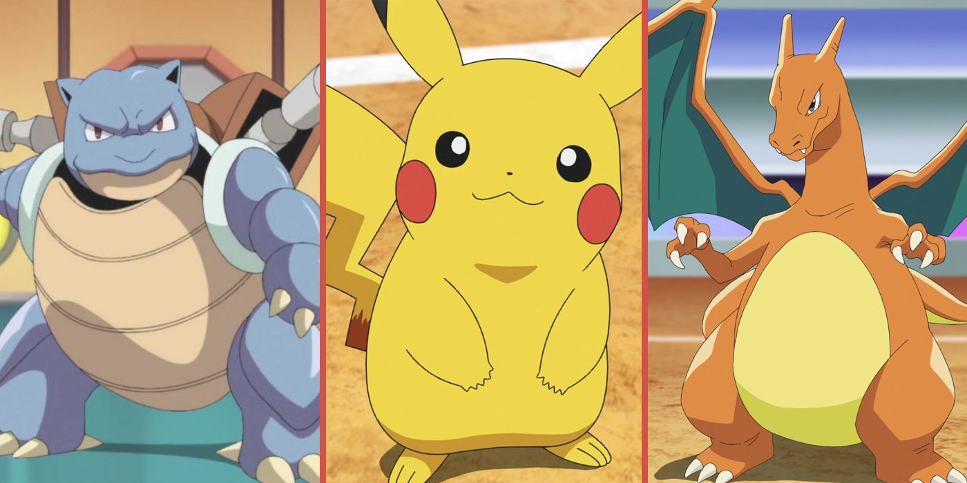 Blastoise, Pikachu and Charizard