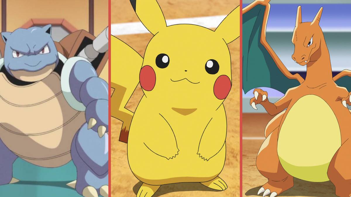 Blastoise, Pikachu and Charizard