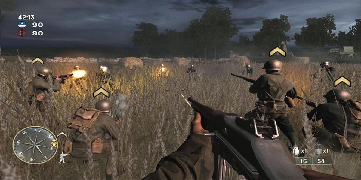 gameplay of call of duty 3 on the PS2