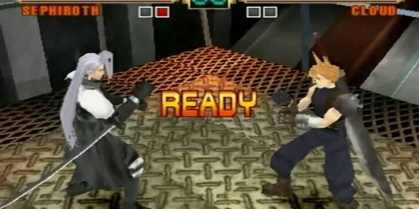 Cloud and Sephiroth in Ehrgeiz: God Bless the Ring