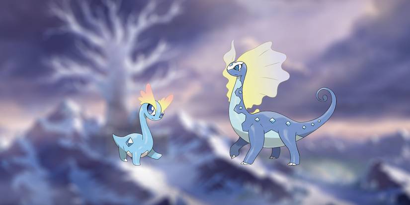 crown tundra amaura aurorus to icy backdrop