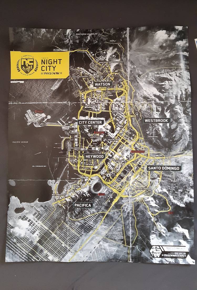 night city map collector's edition