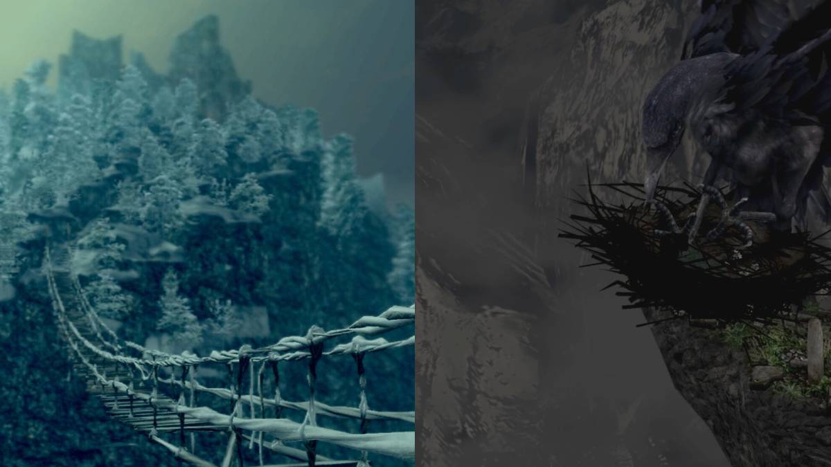 (Left) Painted world of ariamis (Right) Crow Nest