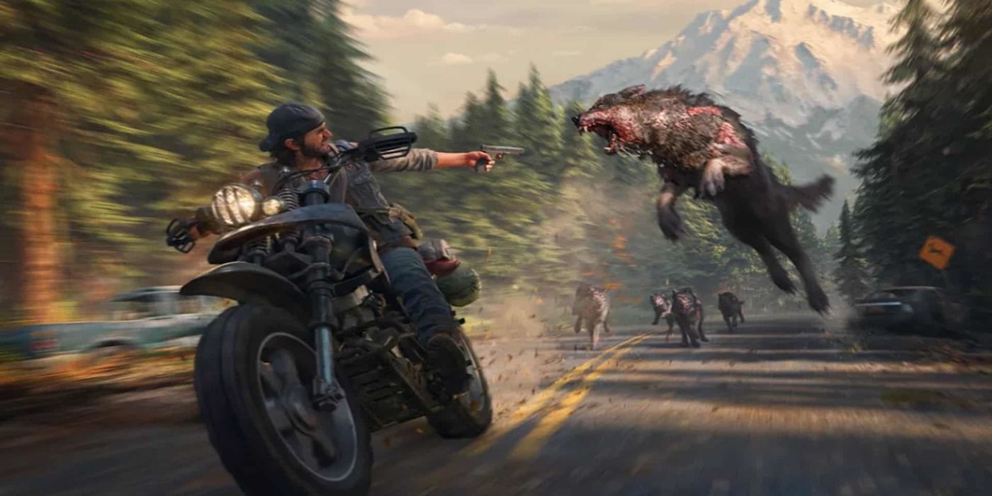 deacon chased by wolves on bike days gone