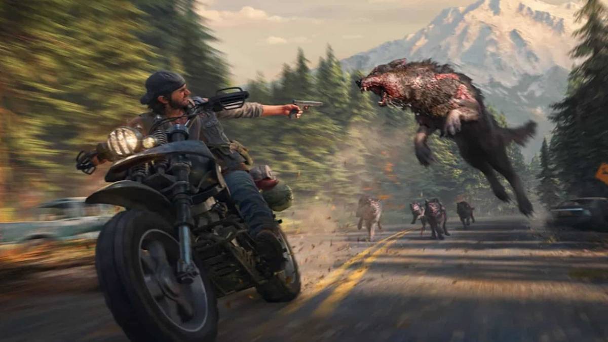 deacon chased by wolves on bike days gone