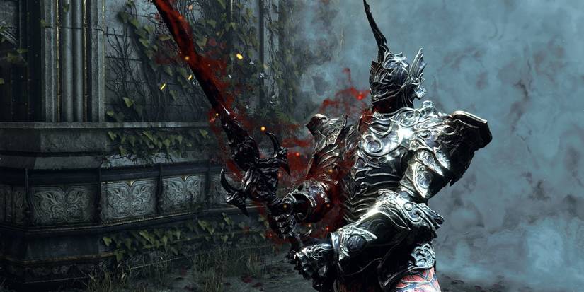 demon's souls armor black sword