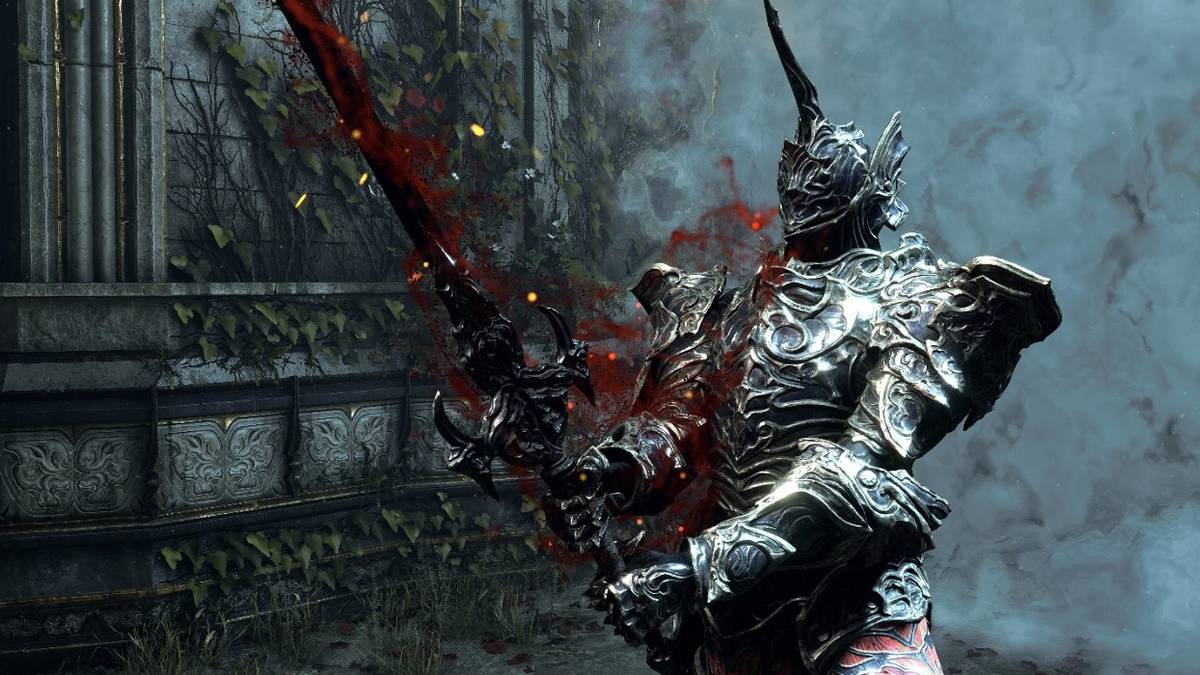 demon's souls armor black sword