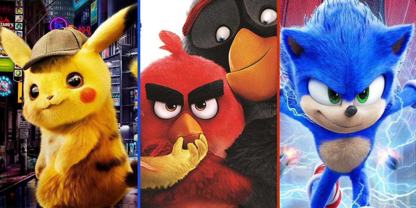 Detective Pikachu, The Angry Birds Movie and Sonic the Hedgehog