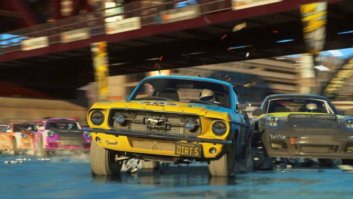 dirt 5 two cars driving offroad