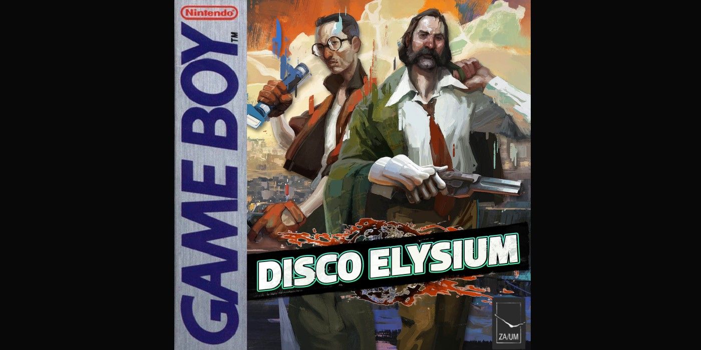 disco elysium game boy box art mockup