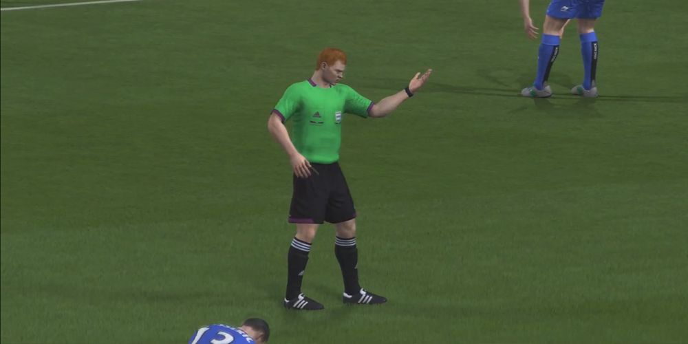 The fictional referee Derek Milborrow from the FIFA series