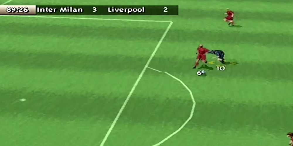 A player diving in FIFA 99