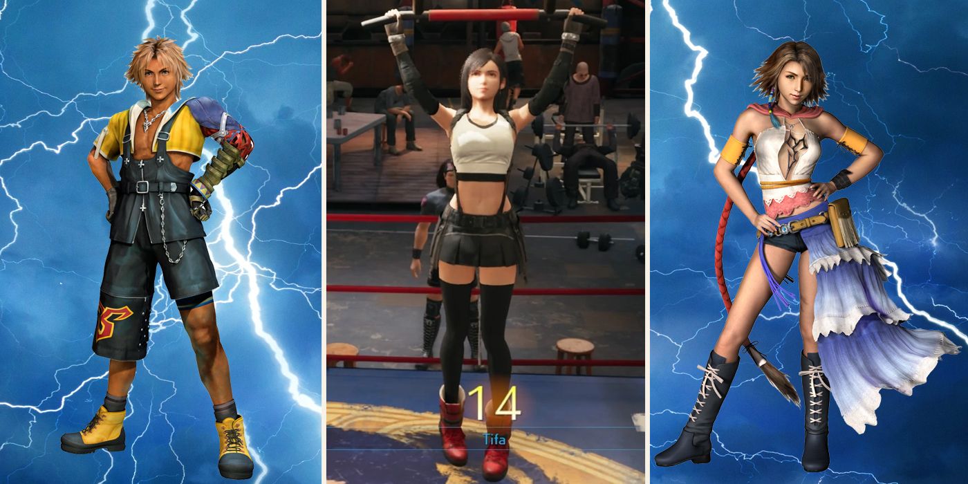 Tidus, Tifa and Yuna from the Final Fantasy series