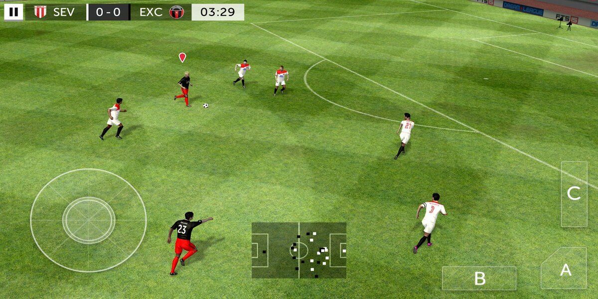 first touch soccer gameplay