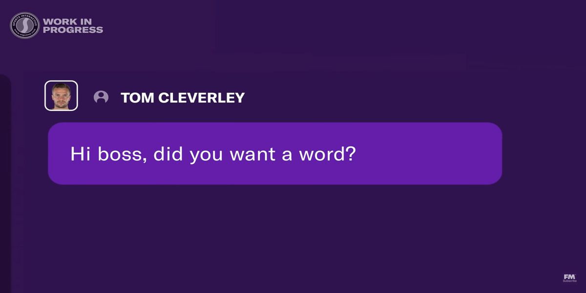 New player meetings from the Football Manager 2021 trailer