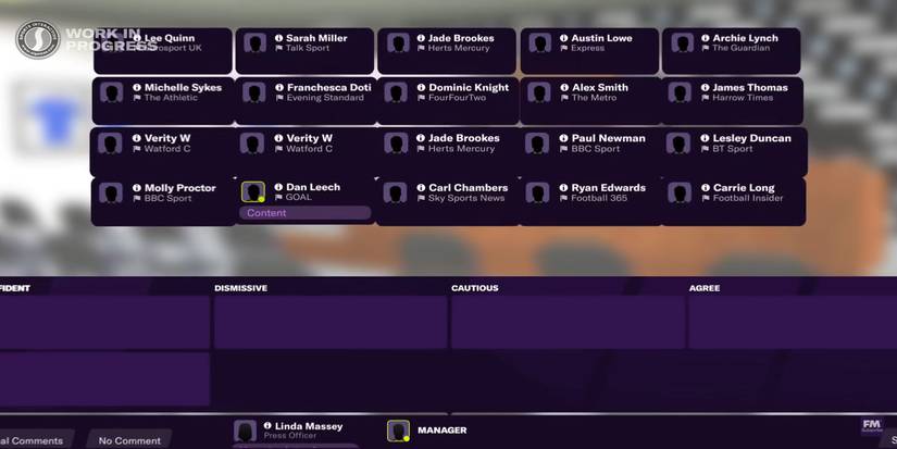 New press conferences from the Football Manager 2021 trailer